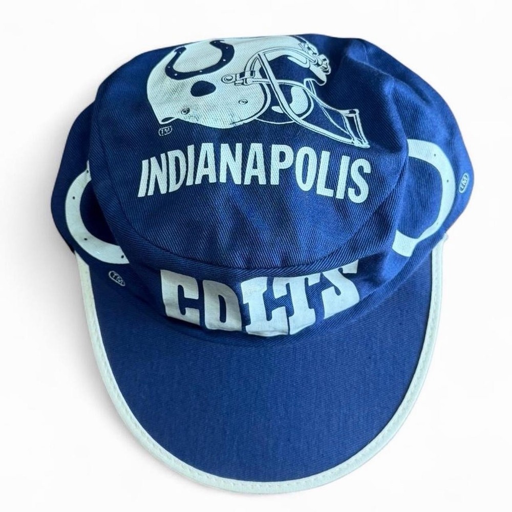 Vintage 80s Indianapolis Colts NFL Football Sports Painters Hat Cap S/M USA OSFA - Picture 2 of 7
